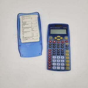 Texas Instruments Clear Blue TI-15‎ Fraction Rounding Problem Solving Calculator